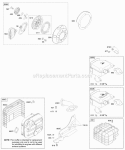 Exhaust System Rewind Starter Diagram and Parts List for 21C114-0123-E1  Briggs and Stratton Engine